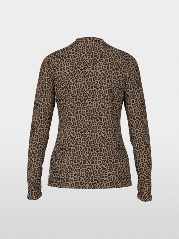 Leopard print long-sleeved shirt