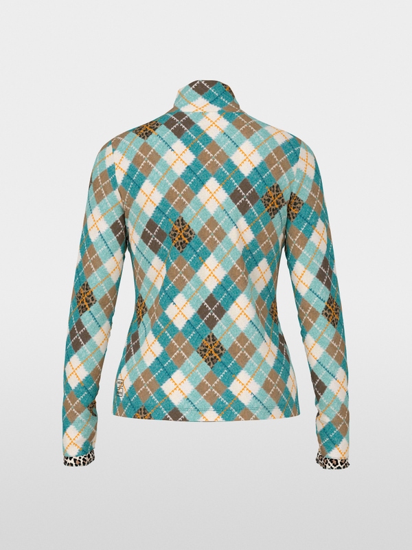 Fitted long-sleeved turtleneck shirt