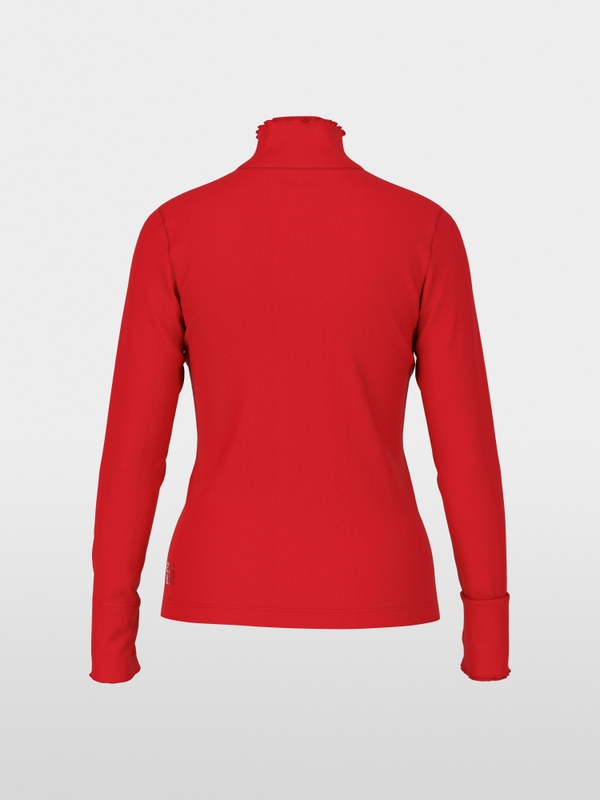 Plain long-sleeved turtleneck shirt