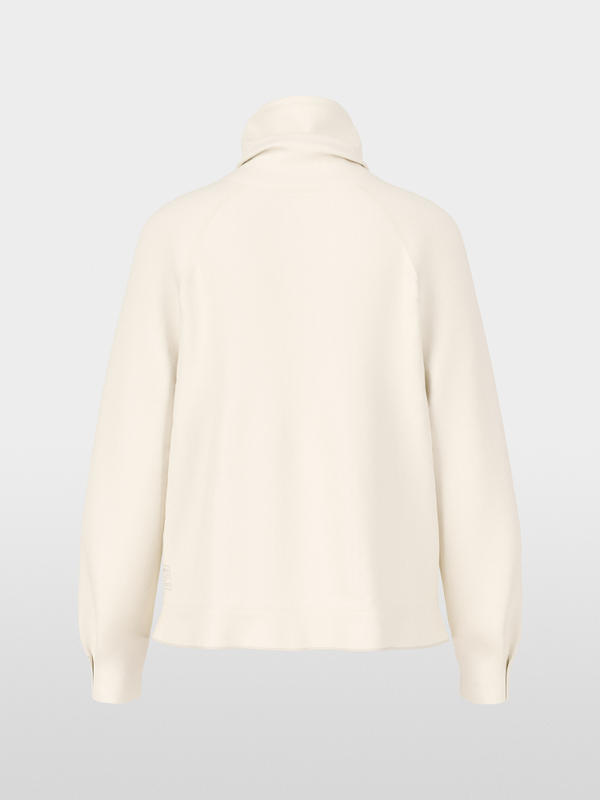 Shirt met lange mouwen, col en trekkoord