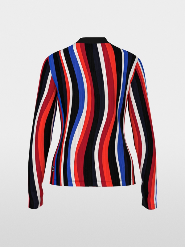 Long-sleeve colour block shirt