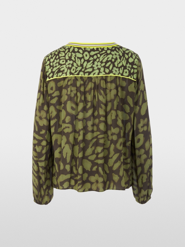 Slip-on blouse met luipaardprint