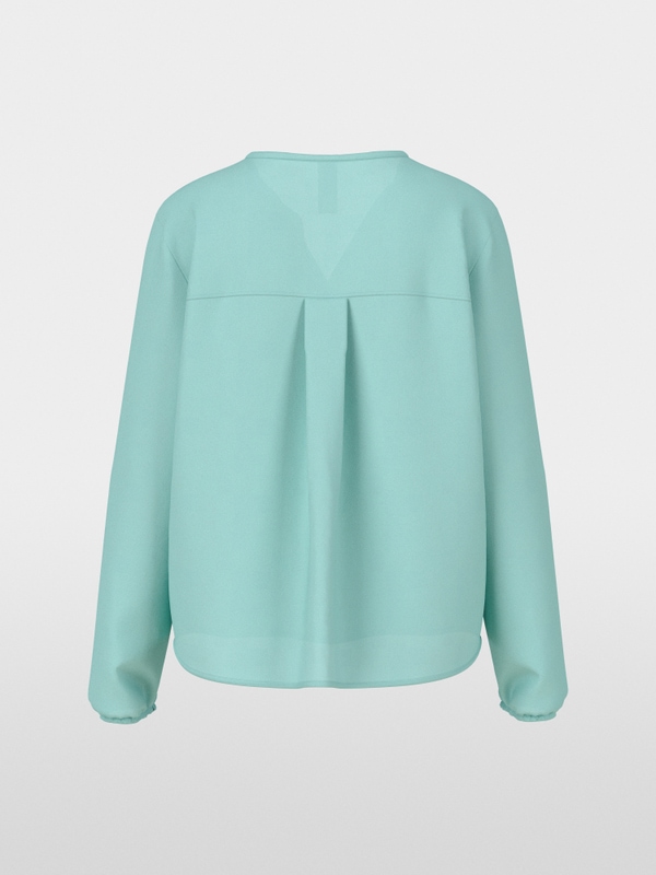 Flowing slip-on blouse with bow