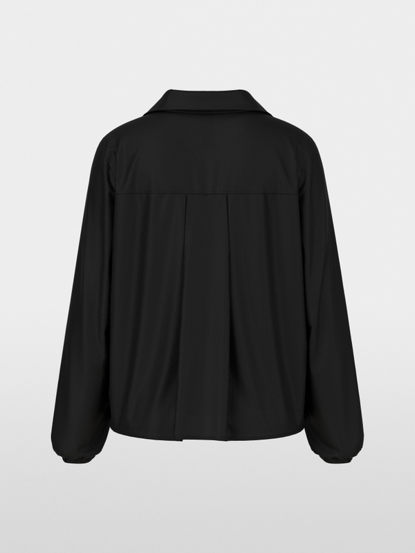 Flowing tunic blouse with collar