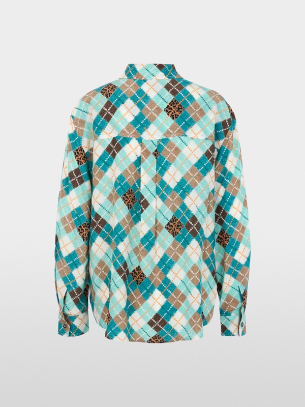 Viscose blouse with argyle pattern