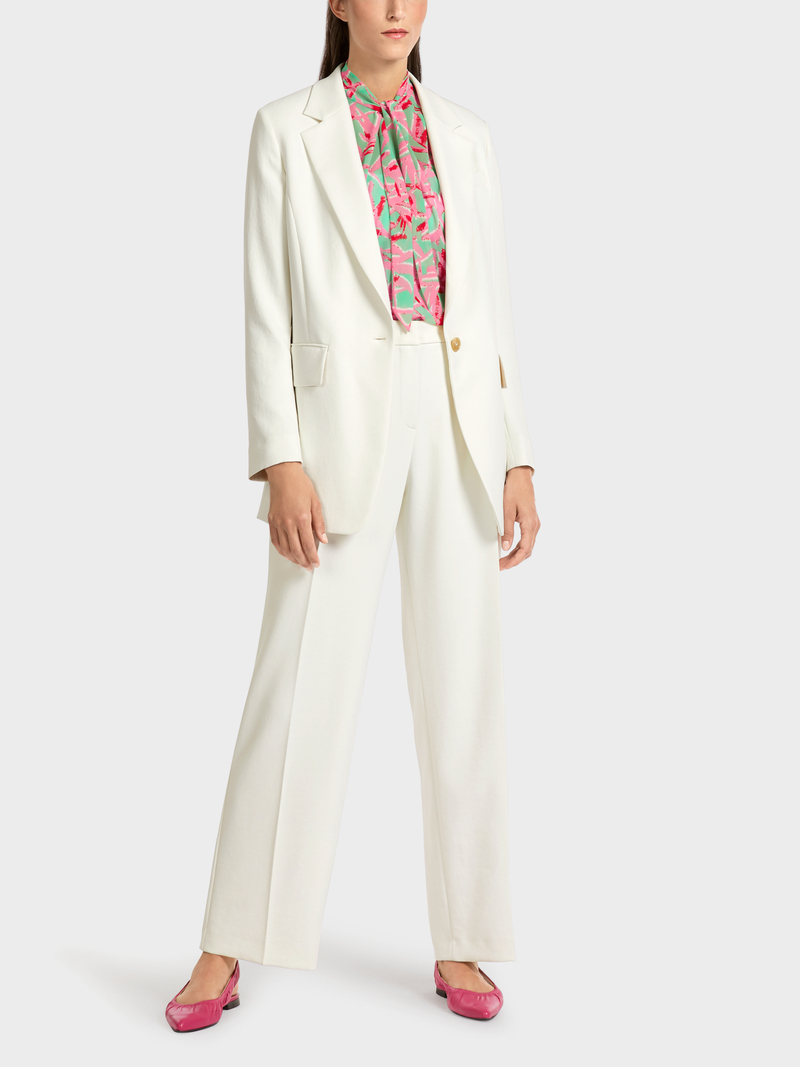 Marc Cain S Collections Black Slim Fitting Blazer With Pinstripe PC 34.09 W31 288 main image 0