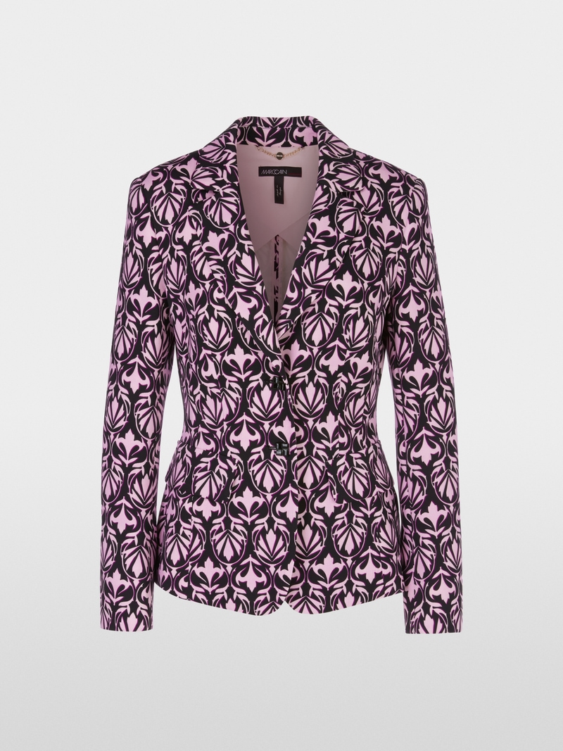 Marc Cain Collections Women's Blazer In Graphic Jersey Jacquard YC 34.16 J19 Col 129