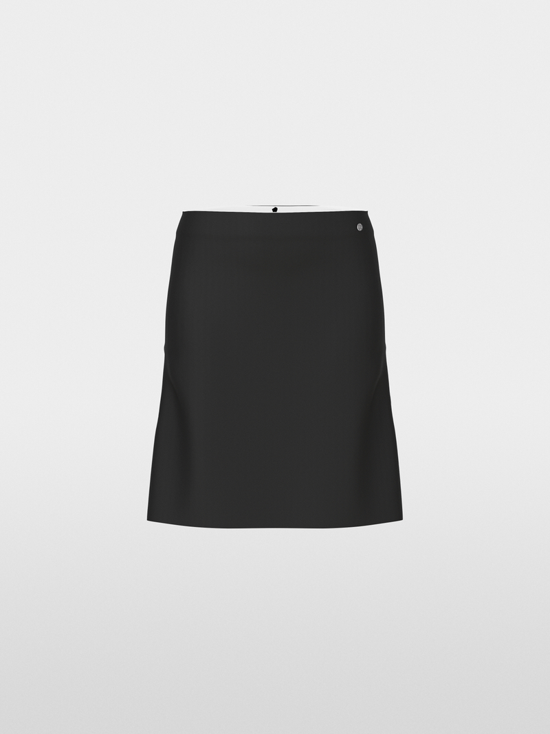 Marc Cain Metallic Bird Print Skirt Silver