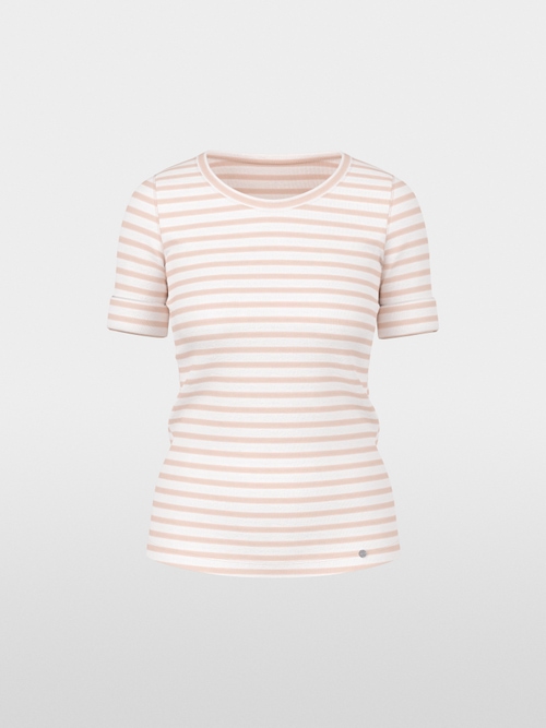T-shirt à rayures en coton côtelé