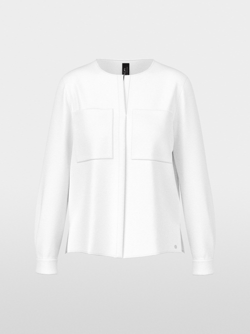 Legere Bluse mit verdeckter Knopfleiste