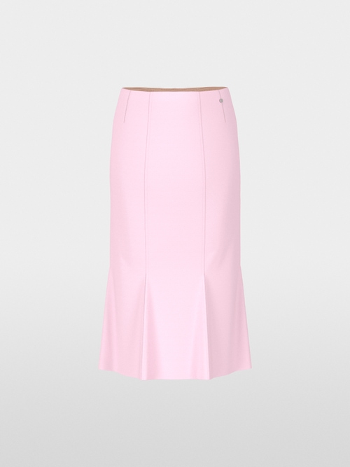 Knee-length stretch viscose skirt