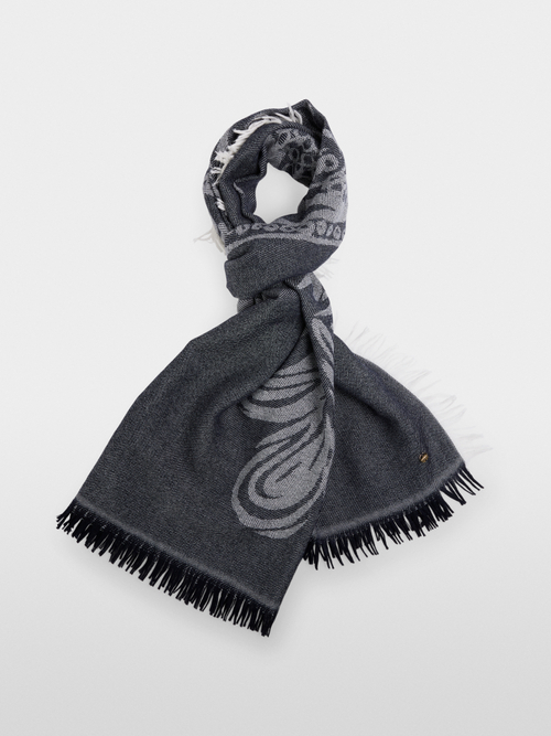 Scheerwollen sjaal in paisley-design