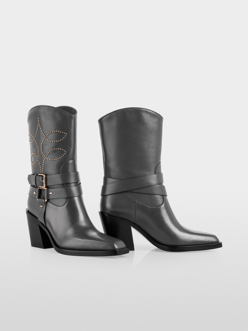 Leather western boots