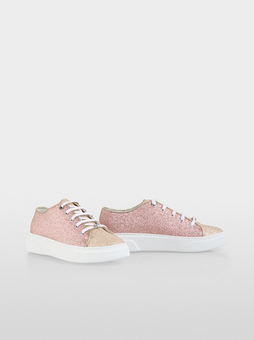 Baskets à paillettes avec semelle cup sole