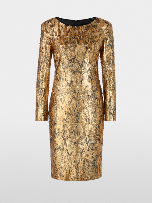Robe à paillettes dorées