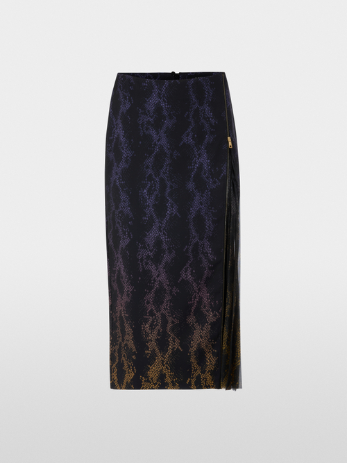 Pencil skirt with snake print