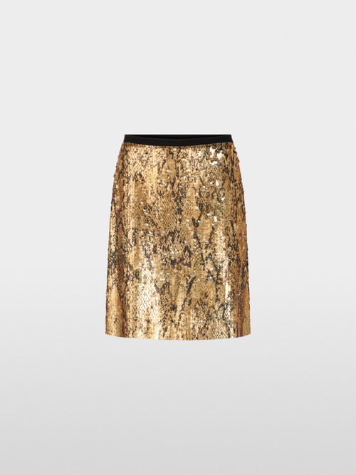 Mini skirt with gold sequins