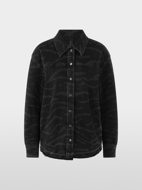 Chemisier en denim avec imprimé animalier