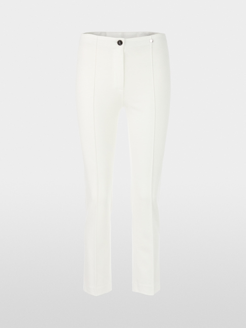 Stretch pantalon met biezen