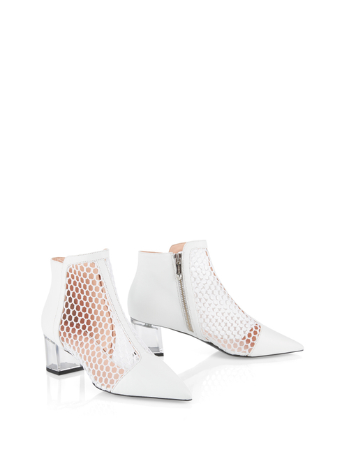 Short ankle boots with mesh insert