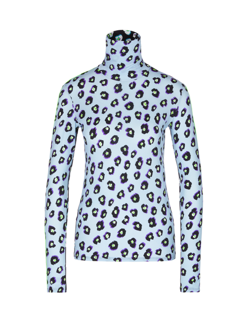 Printed roll-neck top