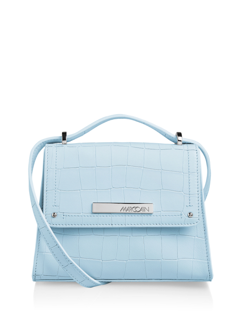 Shoulder bag with crocodile embossing