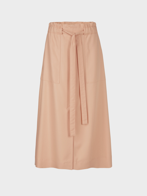 Paperbag skirt with slit