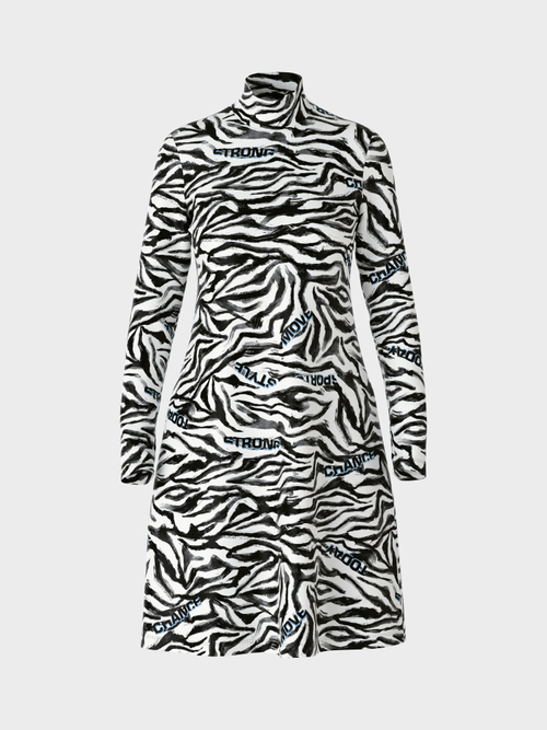 Dress with zebra pattern