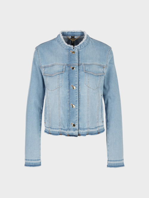 Veste en jean à effets usés