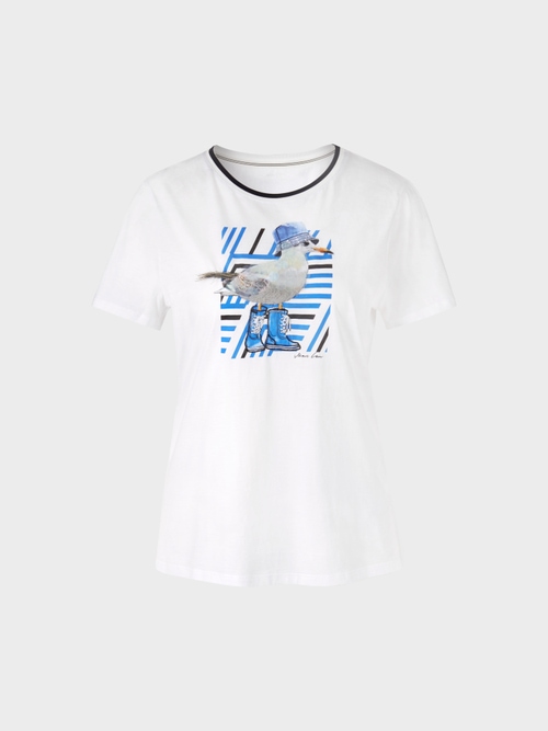 T-shirt with 3D bird appliqué