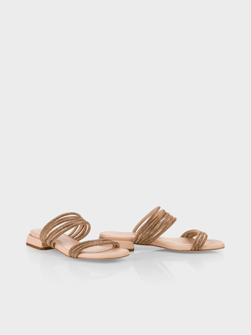 Mooie sandalen met glazen pailletten