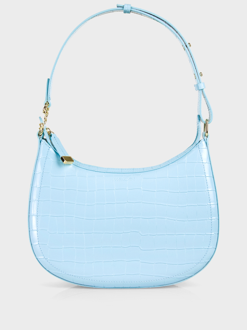 Faux croc bag with top handle