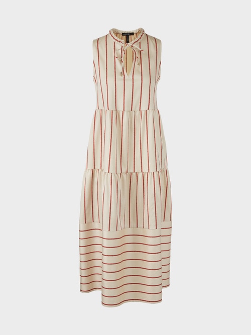 Long striped tiered dress