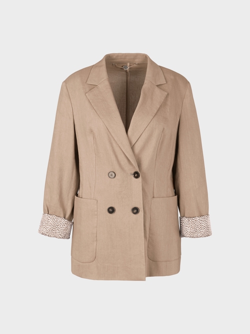 Double-breasted linen jacket