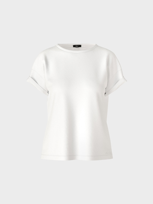 Oversized T-shirt in mixed materials