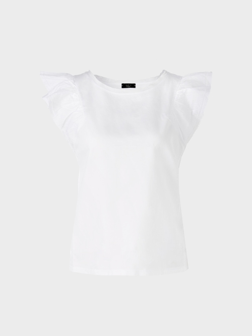 T-shirt with cap sleeves