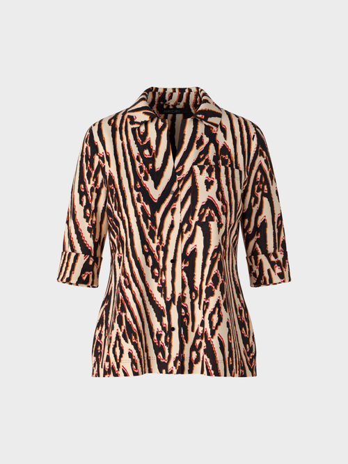 Bluse mit Tierfell-Print