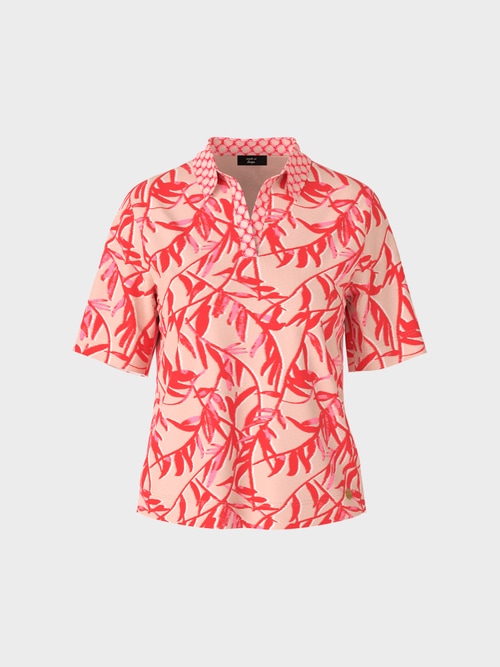 Polo shirt with pattern mix