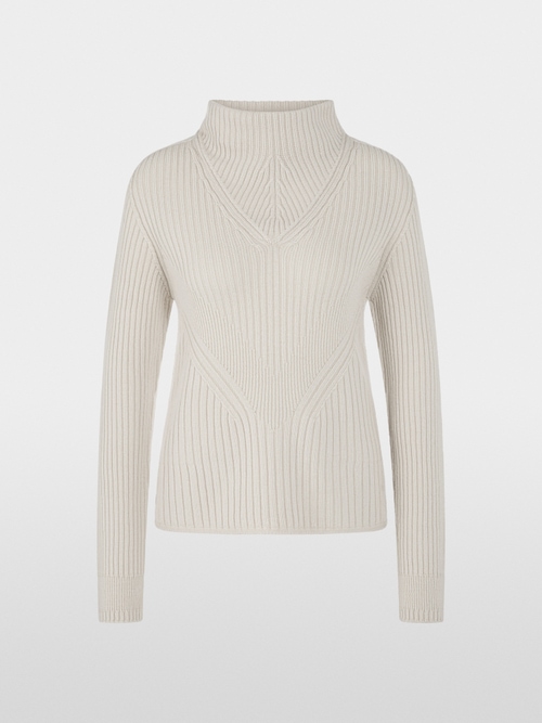 Stehkragen-Pullover Knitted in Germany