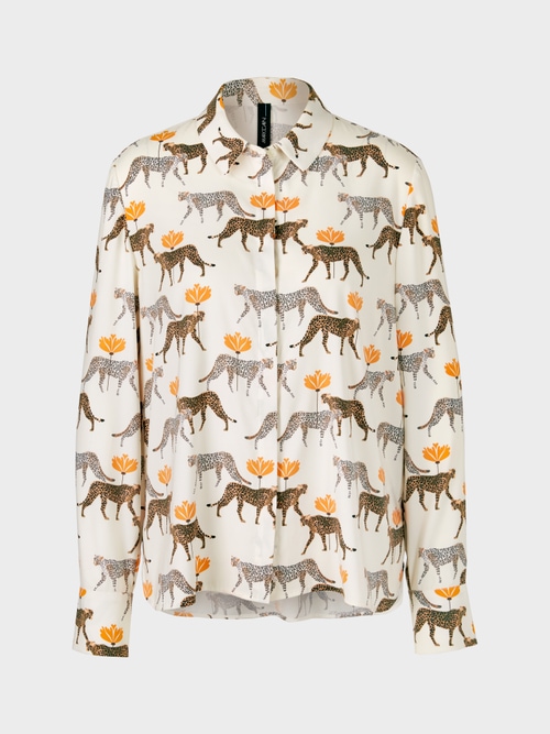Bluse mit Leoparden