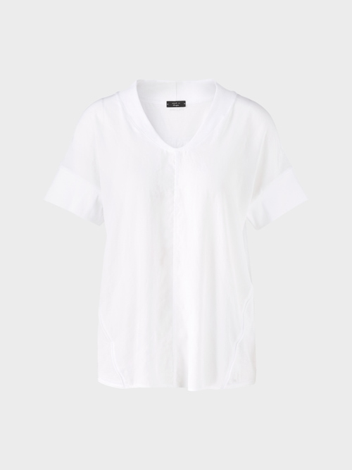 Blouse shirt from material mix