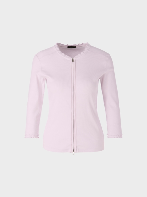 Figure-hugging jacket in ribbed cotton