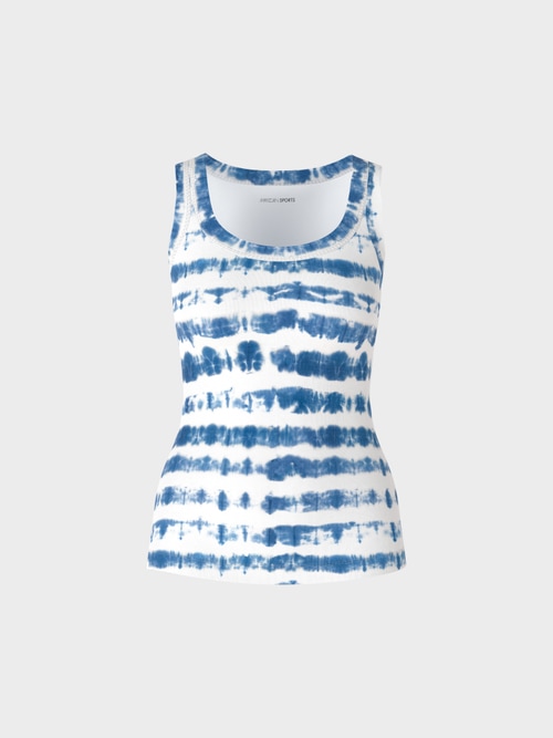 Tank top with a wide round neck