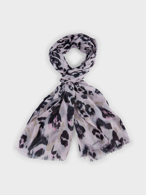 Scarf with leopard print