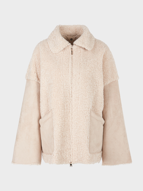 Veste outdoor surdimensionnée en fausse fourrure raffinée