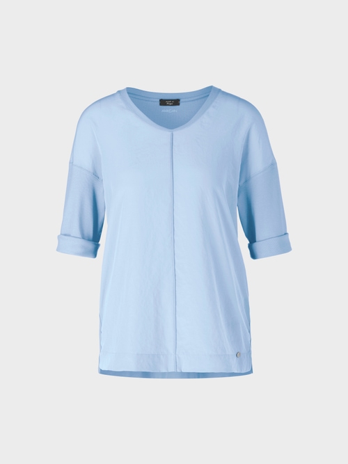 Chemise en matières mixtes