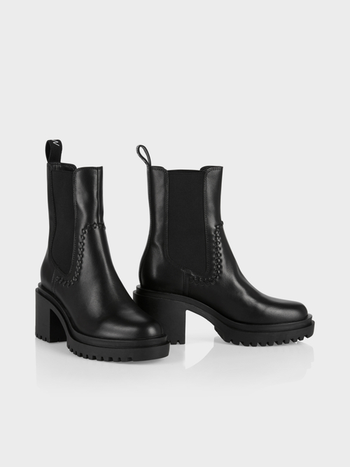 Chelsea-Stiefelette mit Blockabsatz