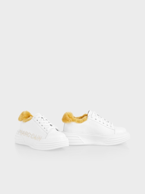 Sneakers avec fausse fourrure