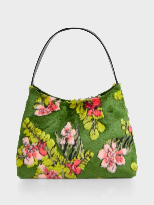 Shoulder bag with floral pattern