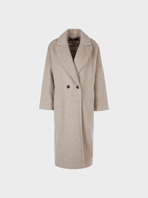 Wool coat with kimono sleeves